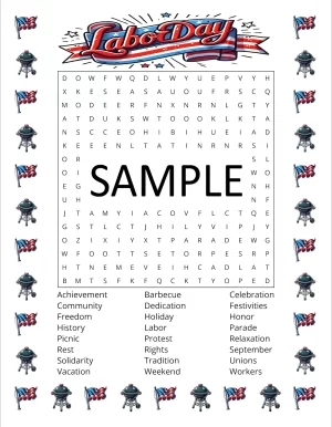 Labor Day Word Search