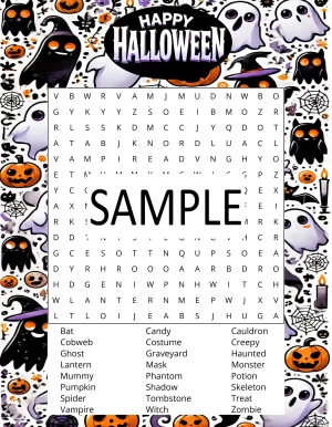 Halloween Word Search