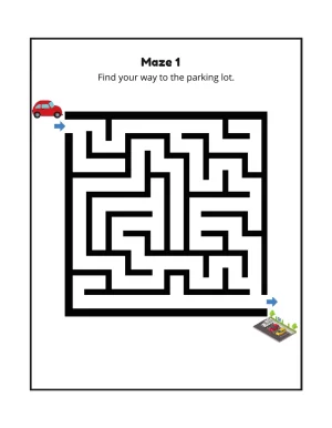 10 Childrens Mazes Ages 4-8 Car